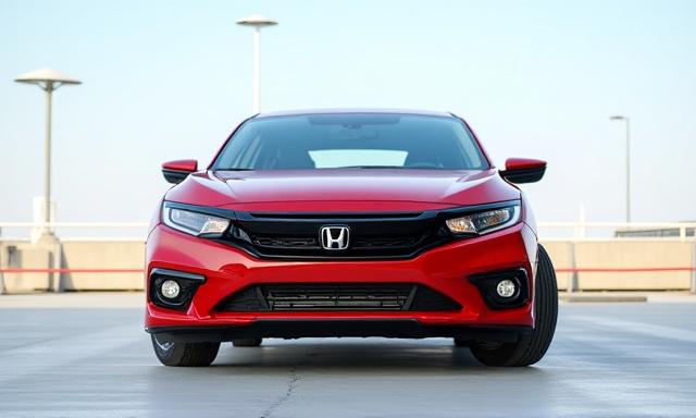 Red 2019 Honda Civic Sedan